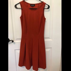 Mini burnt orange dress